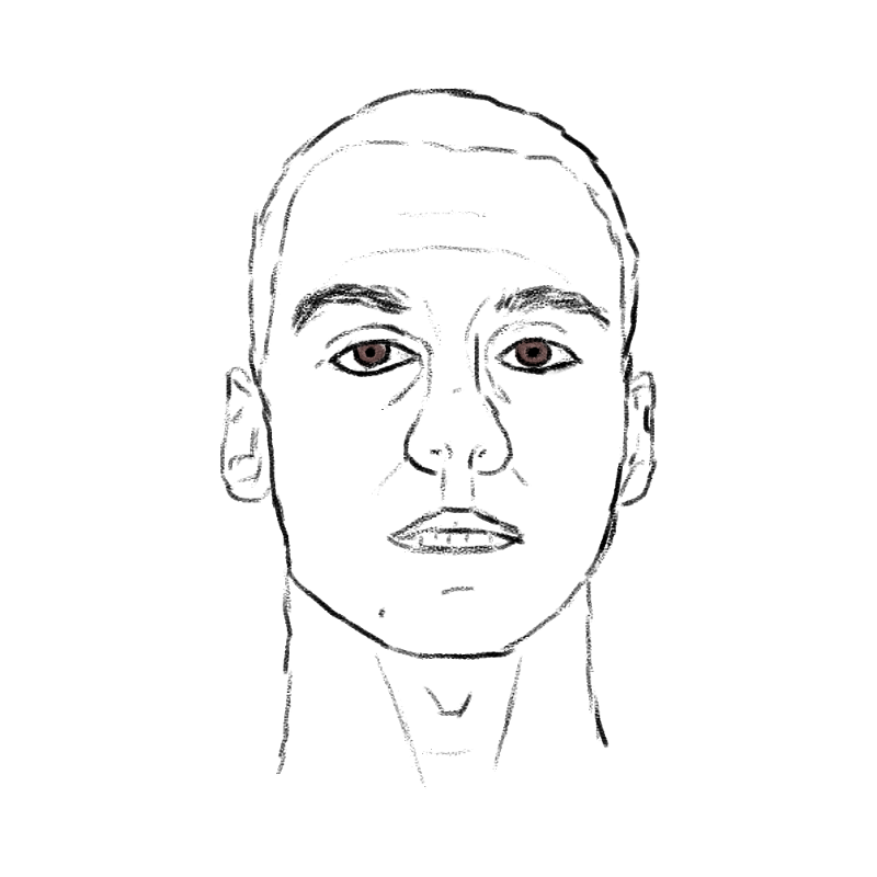 Desenho à lápis de um homem